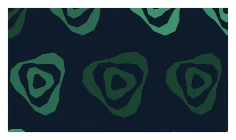 Dark organic background featuring repeating rounded shapes in deep teal gre.. Stock Illustration