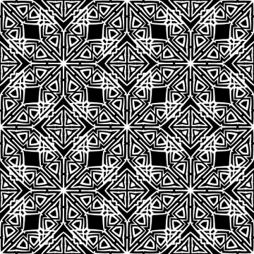 Dark Ornamental Seamless Line Pattern Stock Illustration