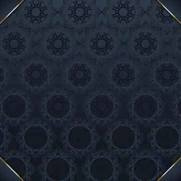 Dark ornate mandala pattern background design Stock Illustration