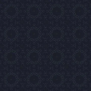 Dark, ornate textile pattern; seamless repeat, design background Stock Illustration