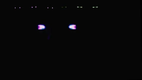 Dark outlines of dancers grooving under disco lights Stock Footage 305275361