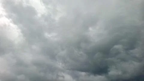 Dark Overcast Sky Filled with Heavy Storm Clouds Stock Photos