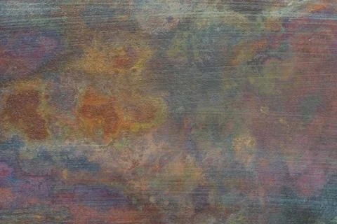 Dark Oxidized Copper Texture with Natural Patina Background Stock Photos