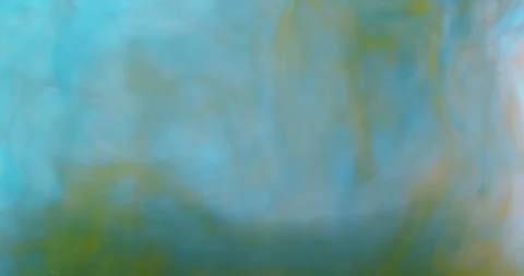 Dark paint streaks downwards through cloudy liquid Stock Footage 114086301