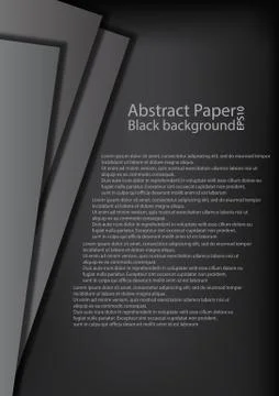 Dark paper background on black texture,vector illustration with space for tex Stock Illustration