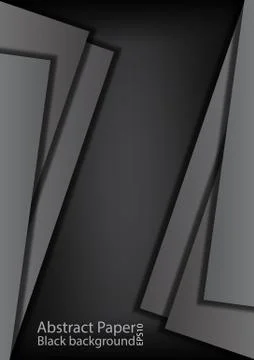 Dark paper background on black texture,vector illustration with space for tex Stock Illustration