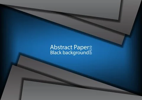 Dark paper background on blue texture,vector illustration with space for text Stock Illustration