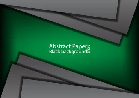 Dark paper background on green texture,vector illustration with space for tex Stock Illustration