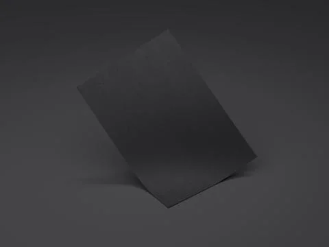 Dark paper sheet. 3d rendering 库存插图
