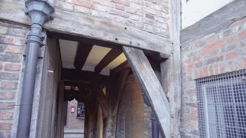 Dark Passage Between The Shambles And The Market York Stock Footage 242706782