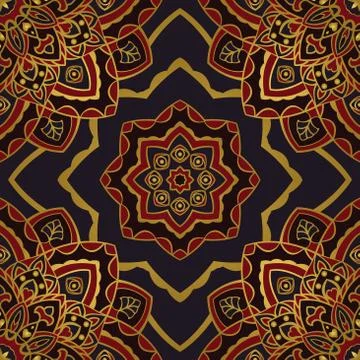 Dark pattern of mandalas. Stock Illustration