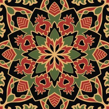 Dark pattern of mandalas. Stock Illustration