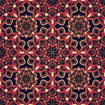 Dark pattern of mandalas. Illustrazione stock