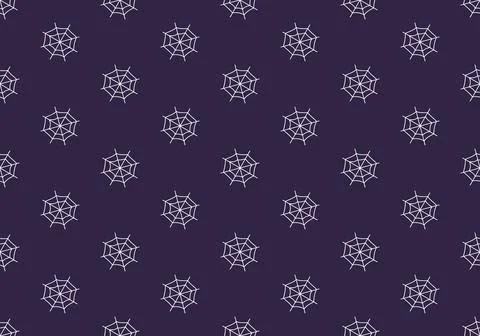 Dark pattern with spiders web on purple background Ilustración de archivo
