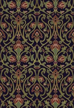 Dark pattern with stylized birds. Stock Illustration