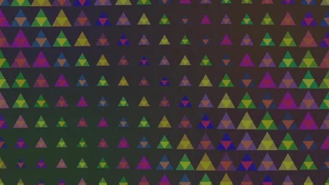 Dark patterned video featuring a dense grid of glowing multi-colored Stock Footage 341720822