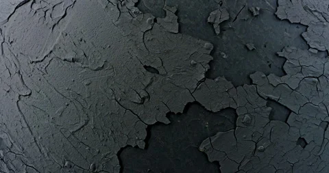 Dark peeling cracked texture slow rotation. Vídeo Stock 336912795