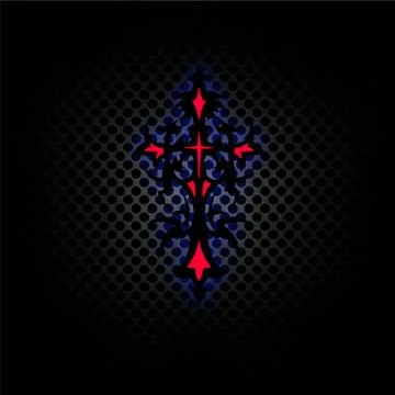 Dark perforated metal background Stock Illustration