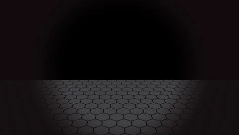 Dark perspective hexagon abstract background vector illustration Stock Illustration