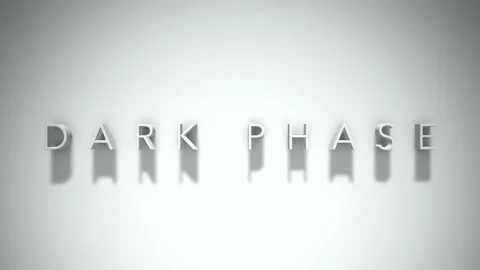 Dark phase 3D title animation with shadows on a white background Vídeo Stock 297799218