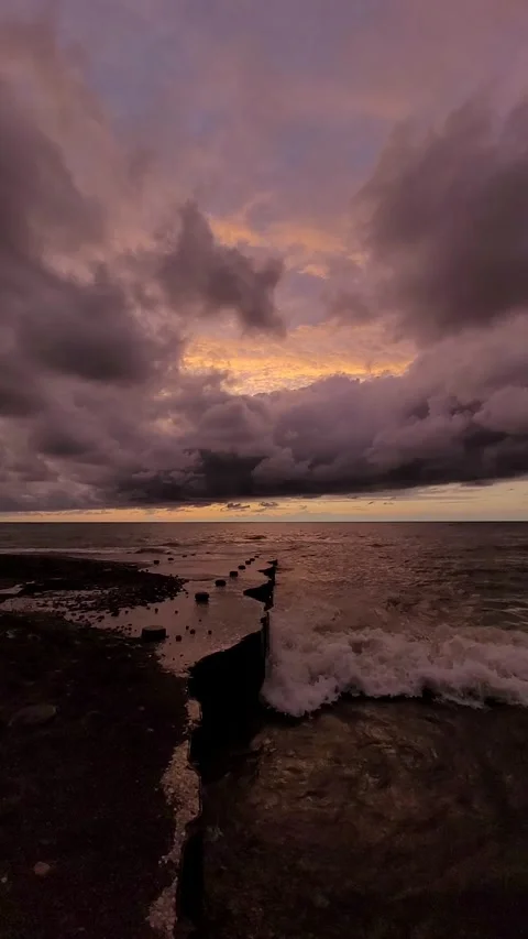 Dark pier Video stock 261496665