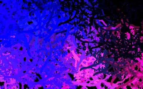 Dark Pink, Blue vector abstract pattern with trees, branches. Illustrazione stock