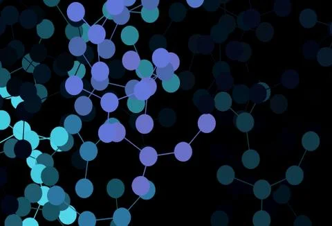 Dark Pink, Blue vector backdrop with artificial intelligence data. Stock Illustration