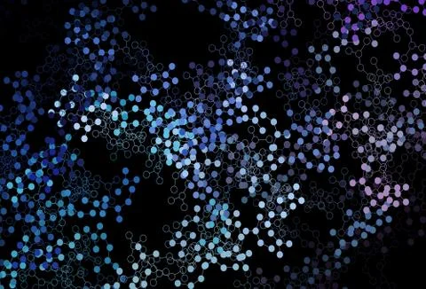 Dark Pink, Blue vector backdrop with artificial intelligence data. 스톡 일러스트