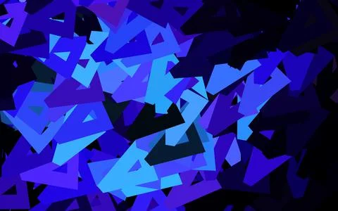 Dark Pink, Blue vector backdrop with lines, triangles. Stock Illustration