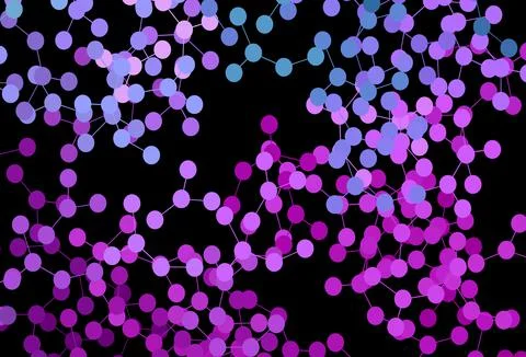 Dark Pink, Blue vector backdrop with artificial intelligence data. Stock Illustration