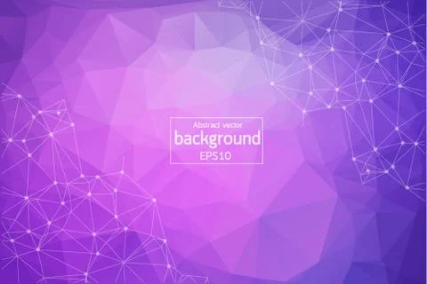 Dark Pink, Blue vector background with dots and lines. Abstract illustration  Stock Illustration