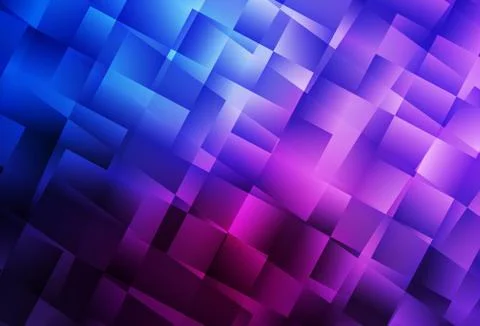 Dark Pink, Blue vector background with rectangles. Illustrazione stock