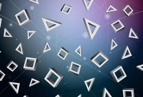 Dark Pink, Blue vector background in polygonal style. イラスト素材