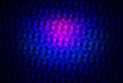 Dark Pink, Blue vector background with bubbles. Stock Illustration