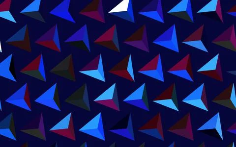 Dark Pink, Blue vector background with polygonal style. Stock Illustration