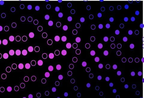 Dark Pink, Blue vector background with bubbles. Stock Illustration