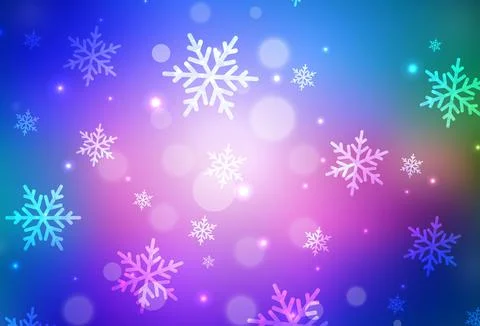 Dark Pink, Blue vector background in Xmas style. Stock Illustration