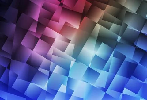 Dark Pink, Blue vector layout with lines, rectangles. Stock Illustration