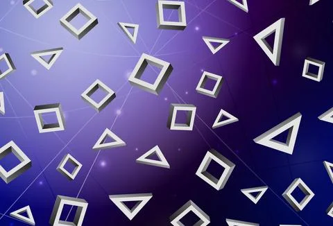 Dark Pink, Blue vector layout with lines, rectangles. Stock Illustration