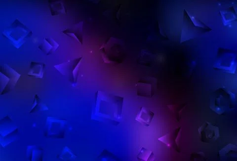 Dark Pink, Blue vector layout with rectangles, triangles. 스톡 일러스트