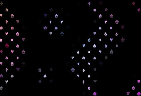 Dark pink, blue vector layout with elements of cards. Stock Illustration