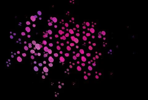Dark Pink, Blue vector pattern with bubble shapes. Stock Illustration