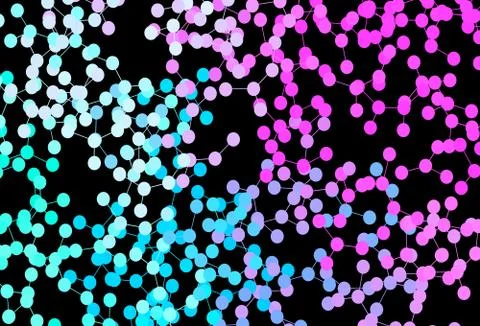 Dark Pink, Blue vector pattern with artificial intelligence network. 스톡 일러스트