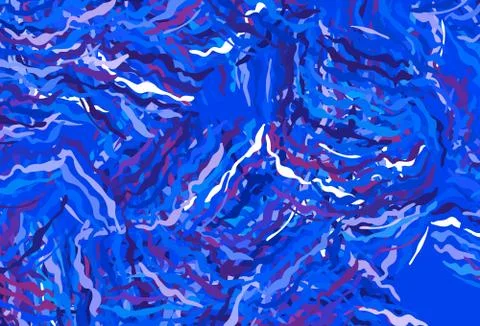 Dark Pink, Blue vector pattern with curved lines. Stock Illustration