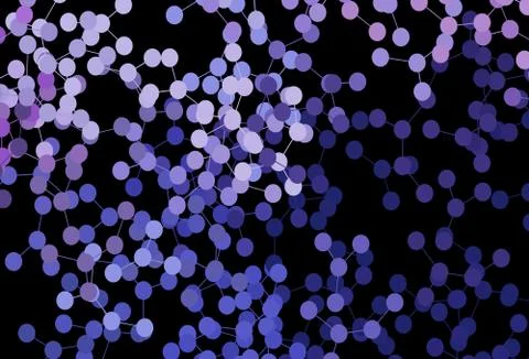 Dark Pink, Blue vector pattern with artificial intelligence network. Illustrazione stock