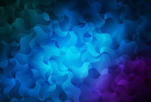 Dark Pink, Blue vector pattern with curved lines. Stock Illustration