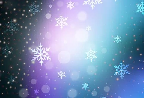 Dark Pink, Blue vector pattern in Christmas style. Illustrazione stock