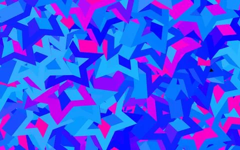 Dark Pink, Blue vector pattern with polygonal style. Illustrazione stock