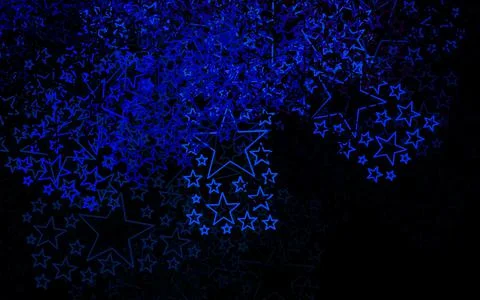 Dark Pink, Blue vector pattern with christmas stars. Illustrazione stock