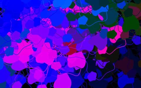 Dark Pink, Blue vector pattern with random forms. Illustrazione stock